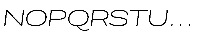 Scena Light Wide Slanted Font UPPERCASE