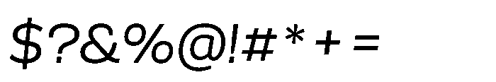 Scena Regular Slanted Font OTHER CHARS