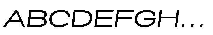 Scena Regular Wide Slanted Font UPPERCASE