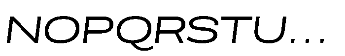 Scena Regular Wide Slanted Font UPPERCASE