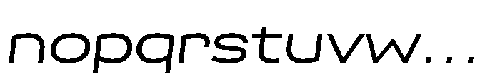 Scena Regular Wide Slanted Font LOWERCASE