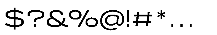 Scena Regular Wide Font OTHER CHARS