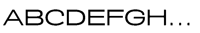 Scena Regular Wide Font UPPERCASE