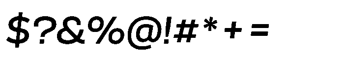 Scena Semi Bold Slanted Font OTHER CHARS