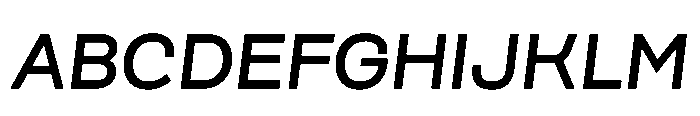 Scena Semi Bold Slanted Font UPPERCASE