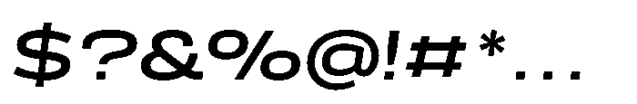 Scena Semi Bold Wide Slanted Font OTHER CHARS