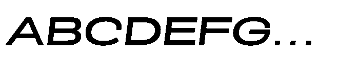 Scena Semi Bold Wide Slanted Font UPPERCASE