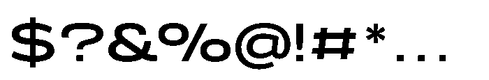Scena Semi Bold Wide Font OTHER CHARS