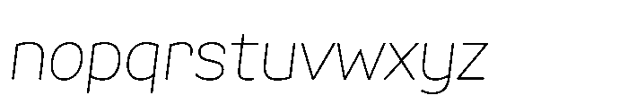 Scena Thin Slanted Font LOWERCASE