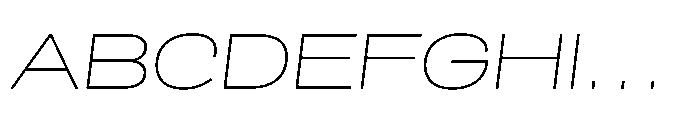 Scena Thin Wide Slanted Font UPPERCASE