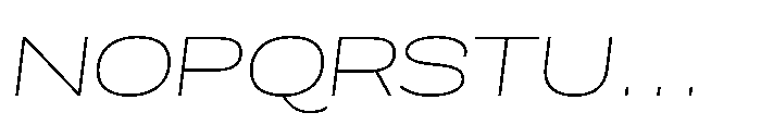 Scena Thin Wide Slanted Font UPPERCASE