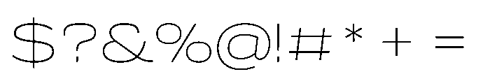 Scena Thin Wide Font OTHER CHARS