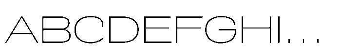 Scena Thin Wide Font UPPERCASE