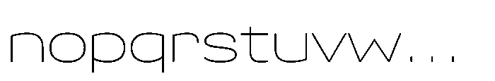 Scena Thin Wide Font LOWERCASE