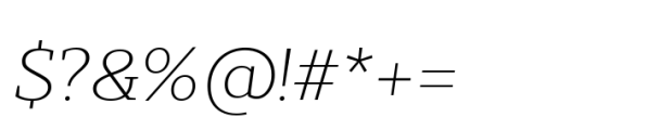 Scharf Light Italic Font OTHER CHARS