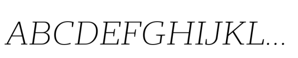 Scharf Light Italic Font UPPERCASE