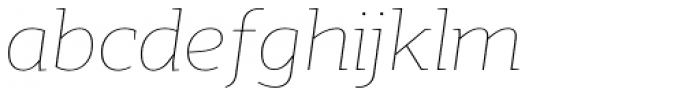 Scharf Thin Italic Font LOWERCASE
