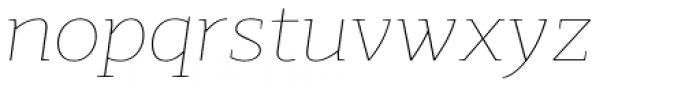 Scharf Thin Italic Font LOWERCASE