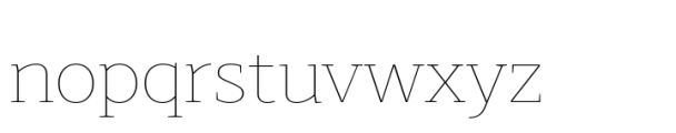 Scharf Thin Font LOWERCASE