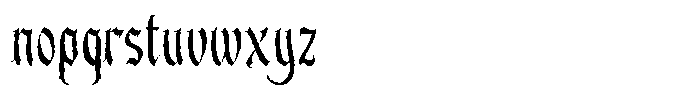 Schastur Rough Font LOWERCASE