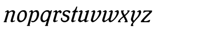 Schelter Roman Italic Font LOWERCASE