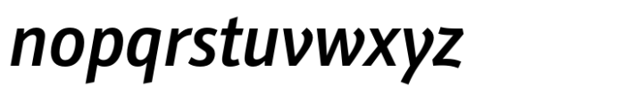 Schnebel Sans ME Condensed Medium Italic Font LOWERCASE
