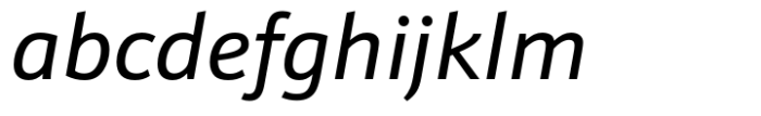 Schnebel Sans ME Regular Italic Font LOWERCASE