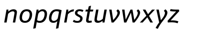 Schnebel Sans ME Regular Italic Font LOWERCASE