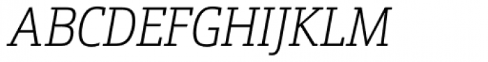 Schnebel Slab Pro Condensed Thin Italic Font UPPERCASE