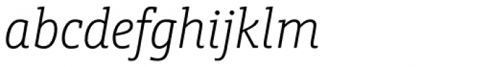 Schnebel Slab Pro Condensed Thin Italic Font LOWERCASE