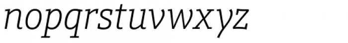 Schnebel Slab Pro Condensed Thin Italic Font LOWERCASE