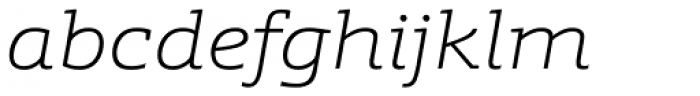 Schnebel Slab Pro Expanded Thin Italic Font LOWERCASE