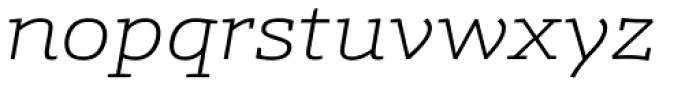 Schnebel Slab Pro Expanded Thin Italic Font LOWERCASE