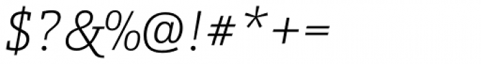 Schnebel Slab Pro Thin Italic Font OTHER CHARS