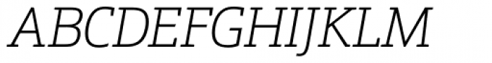 Schnebel Slab Pro Thin Italic Font UPPERCASE