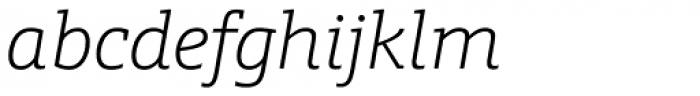 Schnebel Slab Pro Thin Italic Font LOWERCASE
