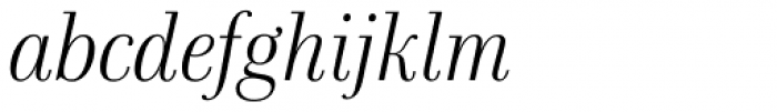 Schneider Libretto BQ Light Italic Font LOWERCASE