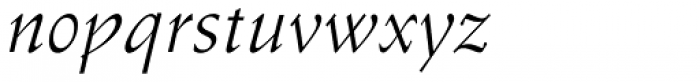 Schneidler Italic Font LOWERCASE