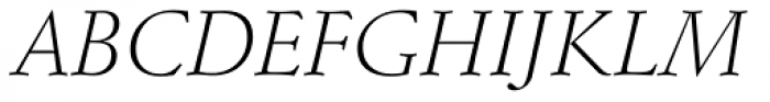 Schneidler Light Italic Font UPPERCASE