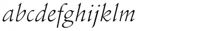Schneidler Light Italic Font LOWERCASE