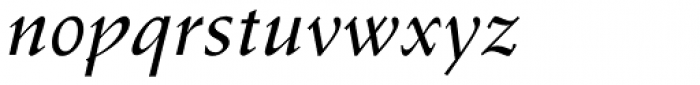 Schneidler Medium Italic Font LOWERCASE
