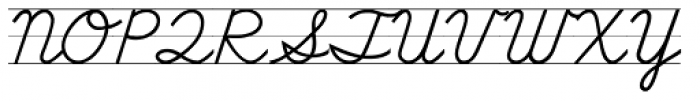 School Script Lined Font UPPERCASE