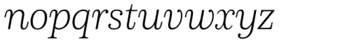 Schorel Norm Thin Italic Font LOWERCASE