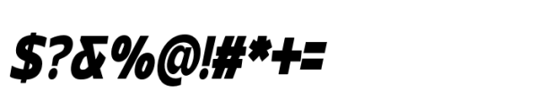 Schraft Bold Italic Condensed Font OTHER CHARS