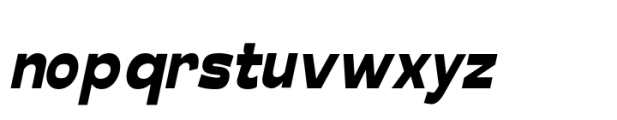 Schraft Bold Italic Condensed Font LOWERCASE