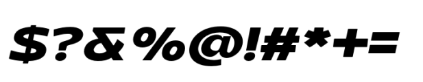 Schraft Bold Italic Expanded Font OTHER CHARS