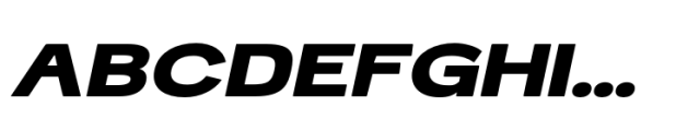 Schraft Bold Italic Expanded Font UPPERCASE