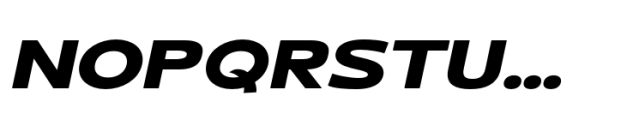 Schraft Bold Italic Expanded Font UPPERCASE