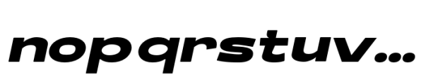 Schraft Bold Italic Expanded Font LOWERCASE