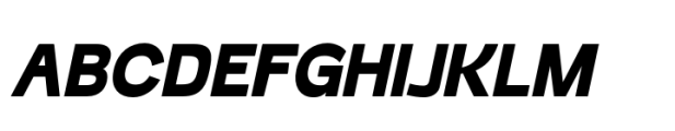 Schraft Bold Italic Semi Condensed Font UPPERCASE